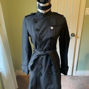 Authenticated Black Burberry Brit Classic Trench Sz Small (4)